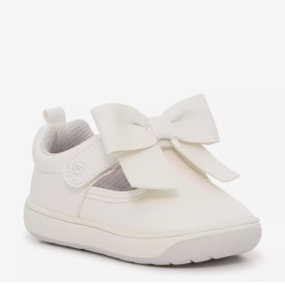 Stride Rite Ivory Bow Kids Dress Shoes